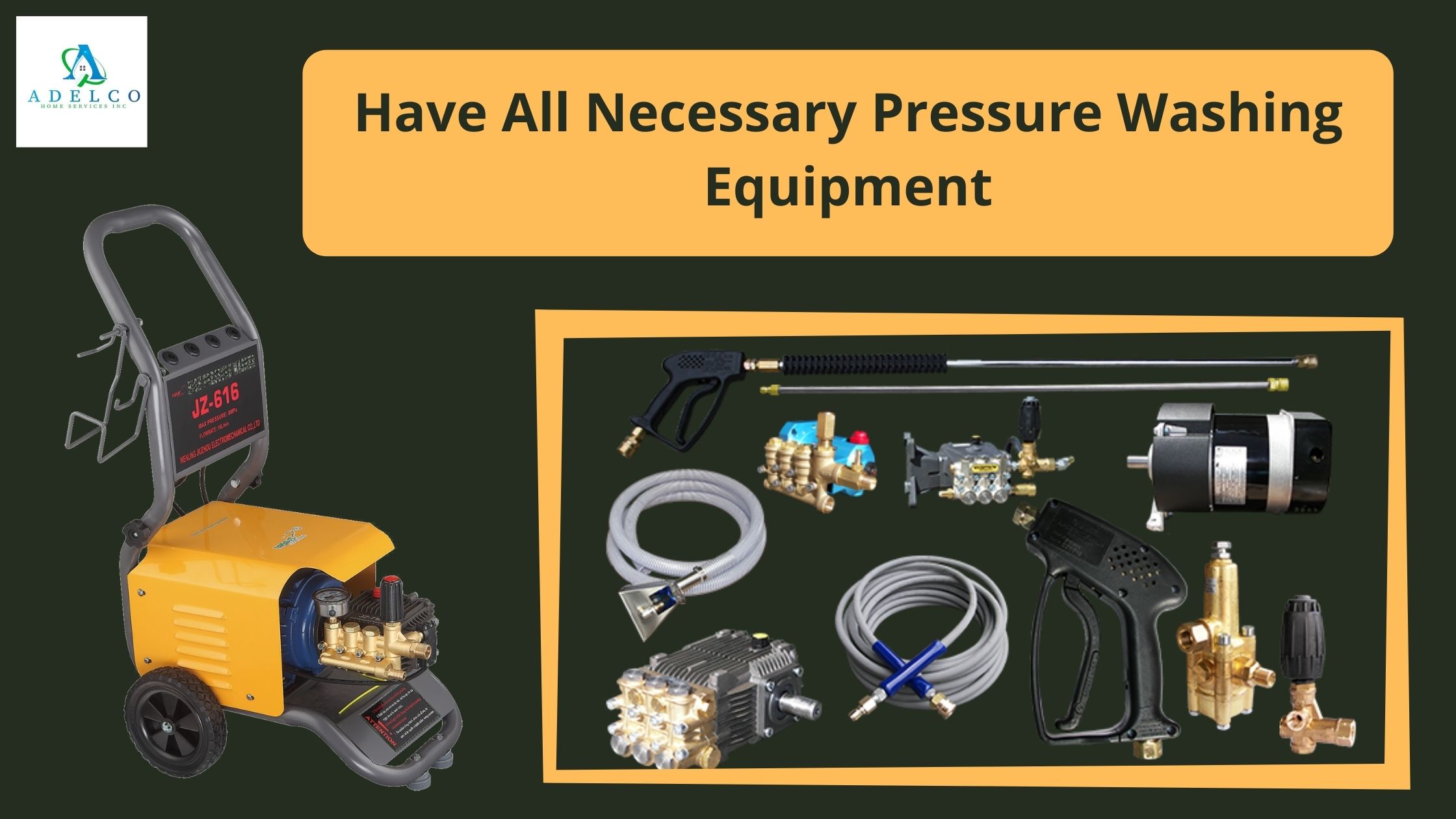 Pressure Washer Has All Necessary Pressure Washing Equipment