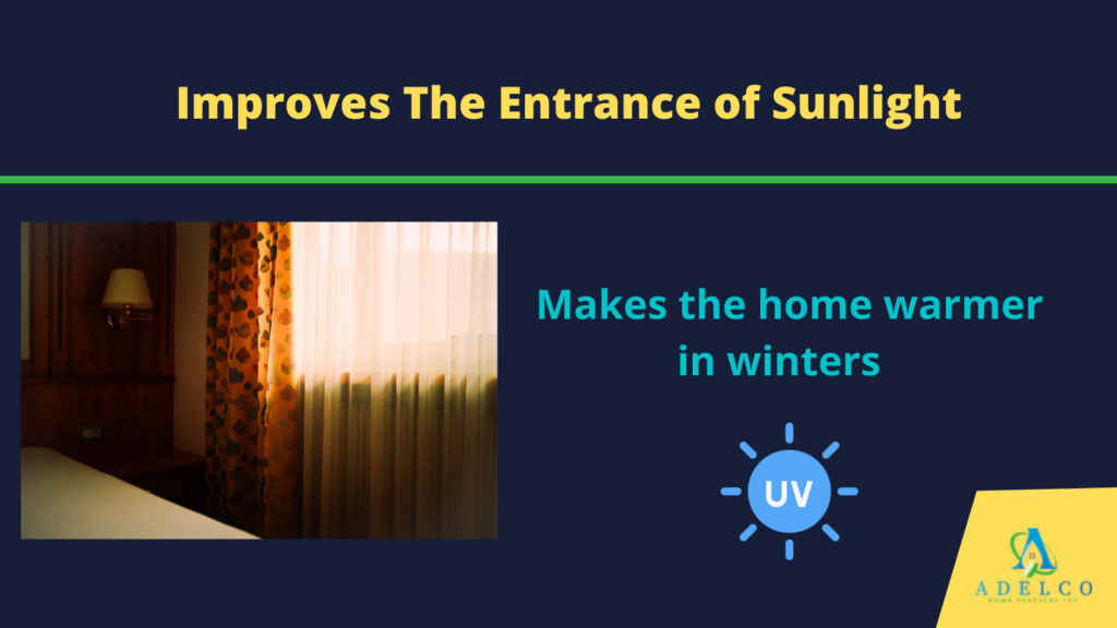 Improves the entrance of sunlight