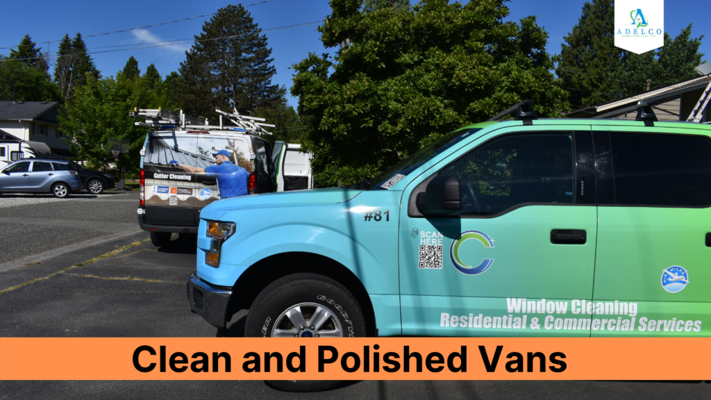 Clean and polished vans of AdelCo