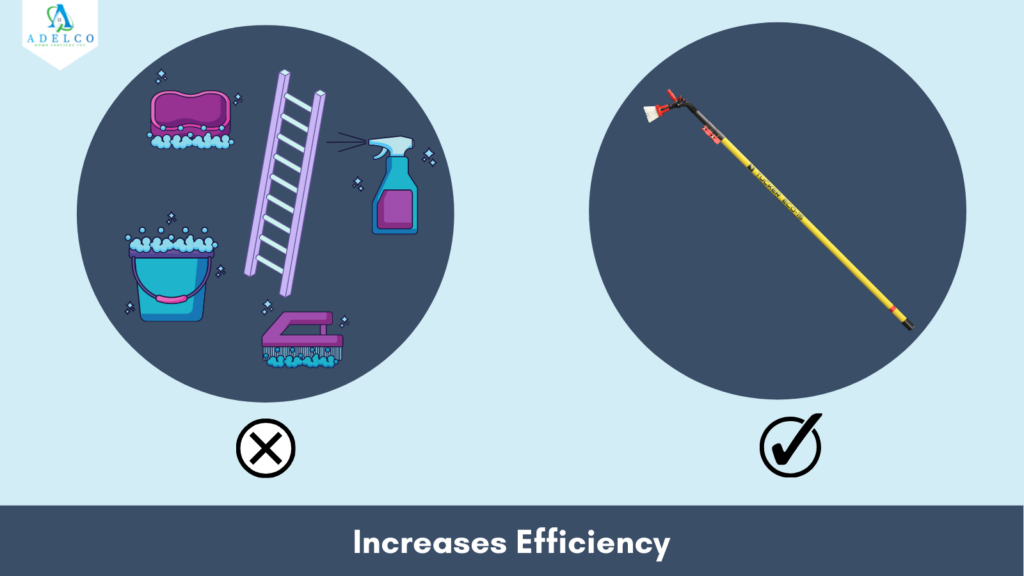 Tucker Water Fed Pole Increases Efficiency