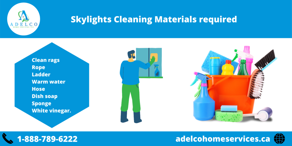 Skylights Cleaning Materials required For The Job