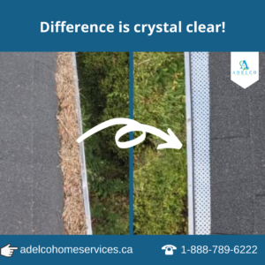 Before & After Gutter Cleaning by AdelCo Home Service