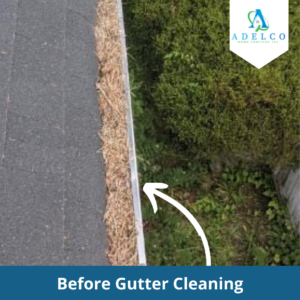 Before Gutter Cleaning by AdelCo Home Service