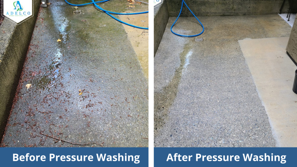 Before and After Pressure Washing