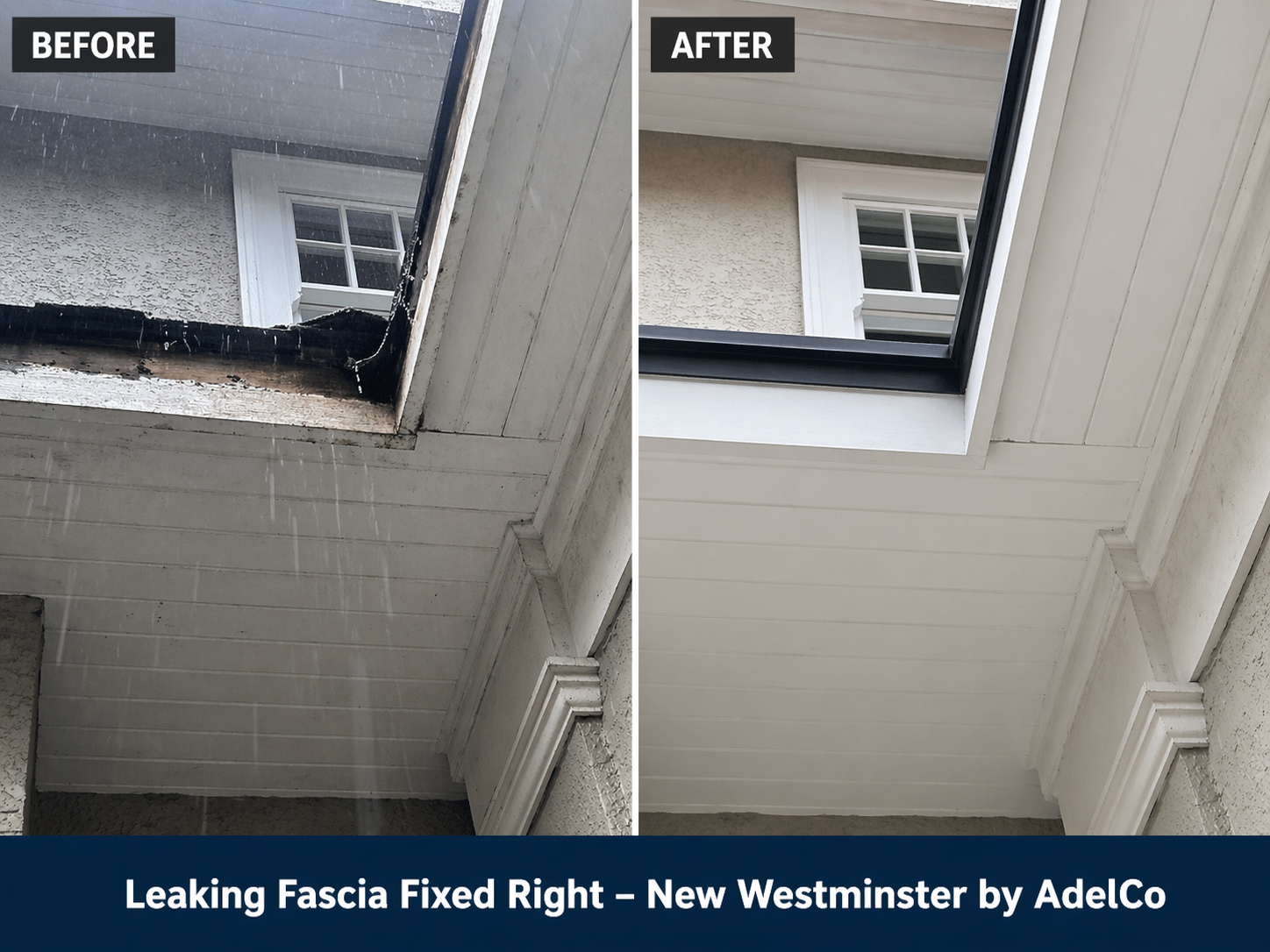 Before and after fascia repair by AdelCo