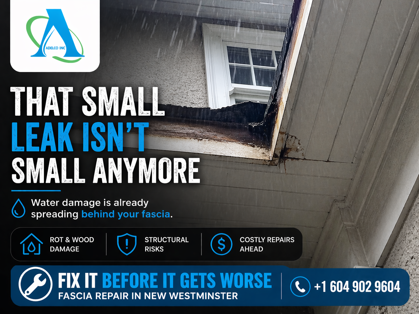 Another Rotted Fascia Fixed in New Westminster by AdelCo