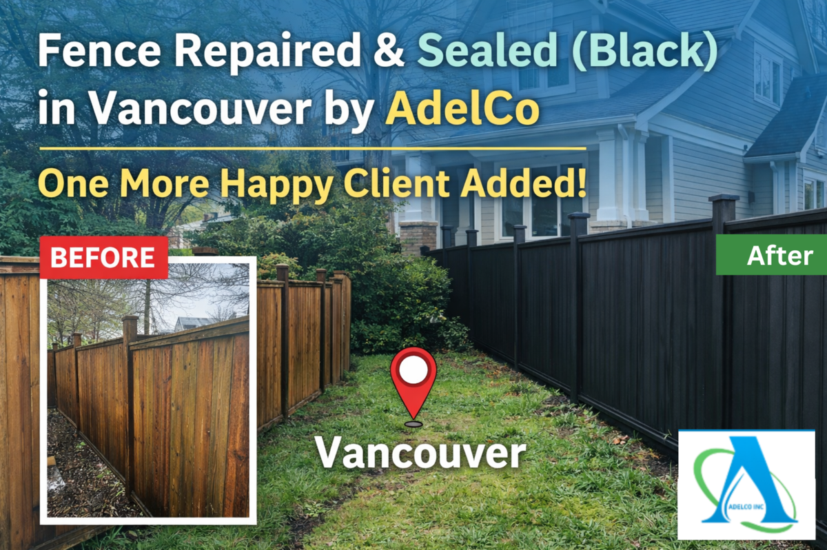 Black fence repair and sealing in Vancouver