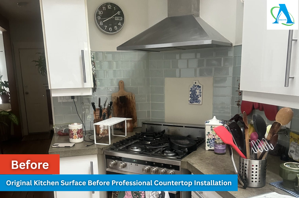 Before Kitchen Countertop Installation by AdelCo