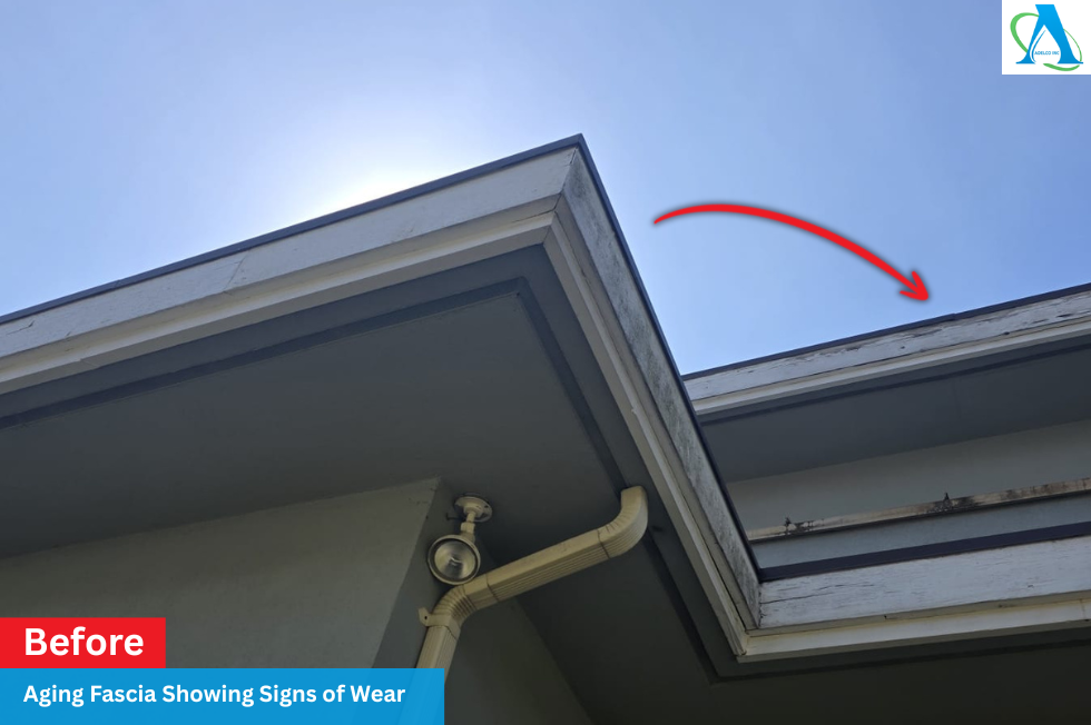 Before Soffit Repair in West Vancouver by AdelCo