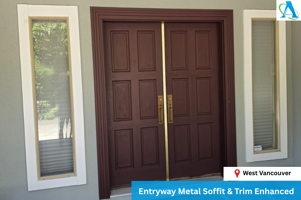 Entryway Metal Soffit & Trim Enhanced in West vancouver by AdelCo