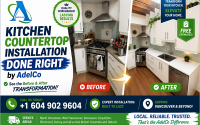 Kitchen Countertop Installation in Vancouver by AdelCo – See the Stunning Before & After Transformation