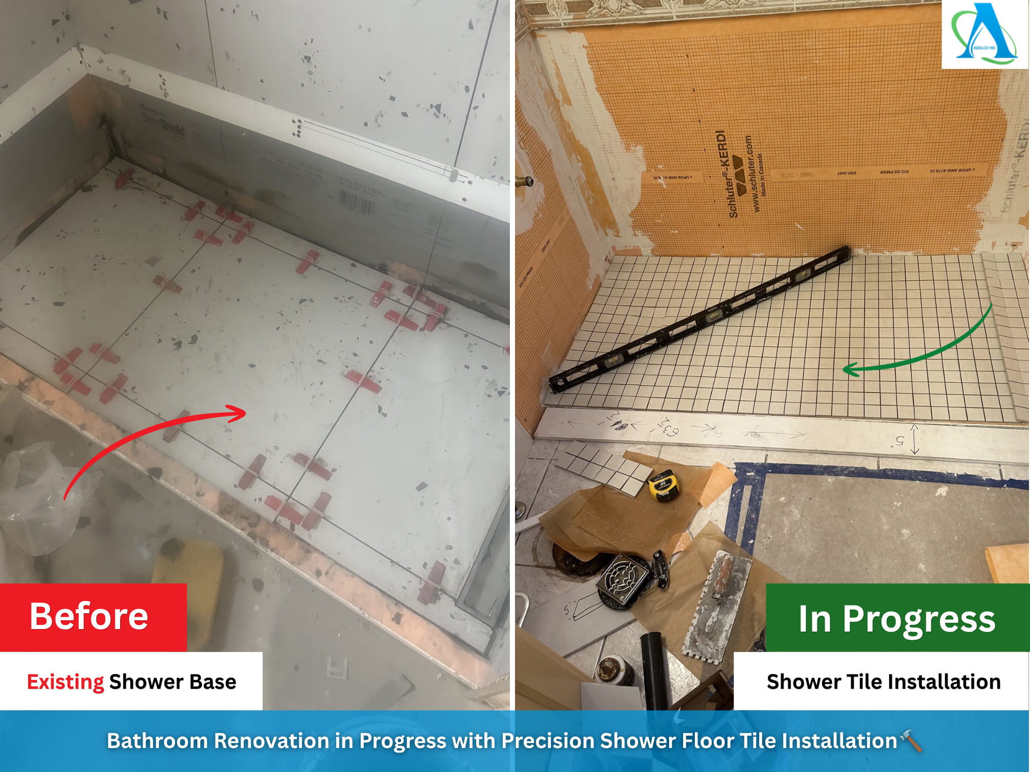 Bathroom Renovation in Progress by AdelCo