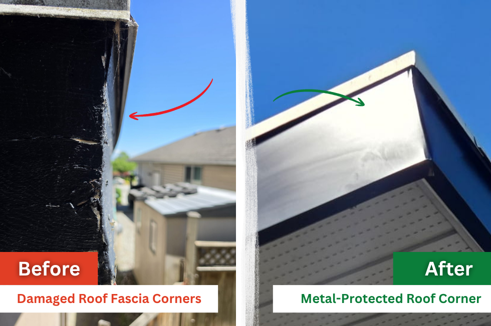 Before and After Metal Fascia Installation in Surrey BC