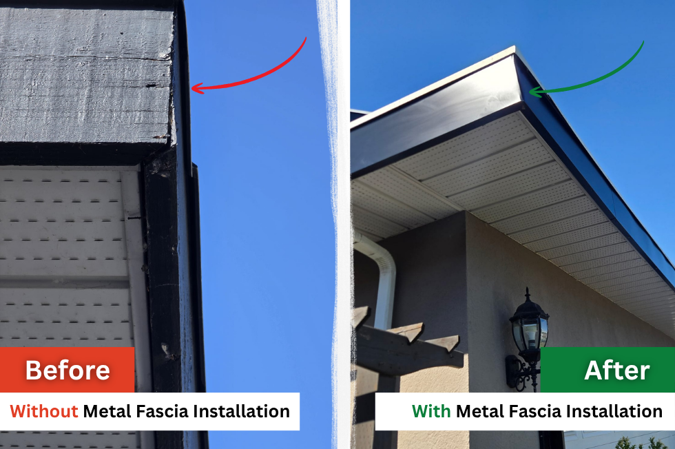 With and Without Metal Fascia Installation