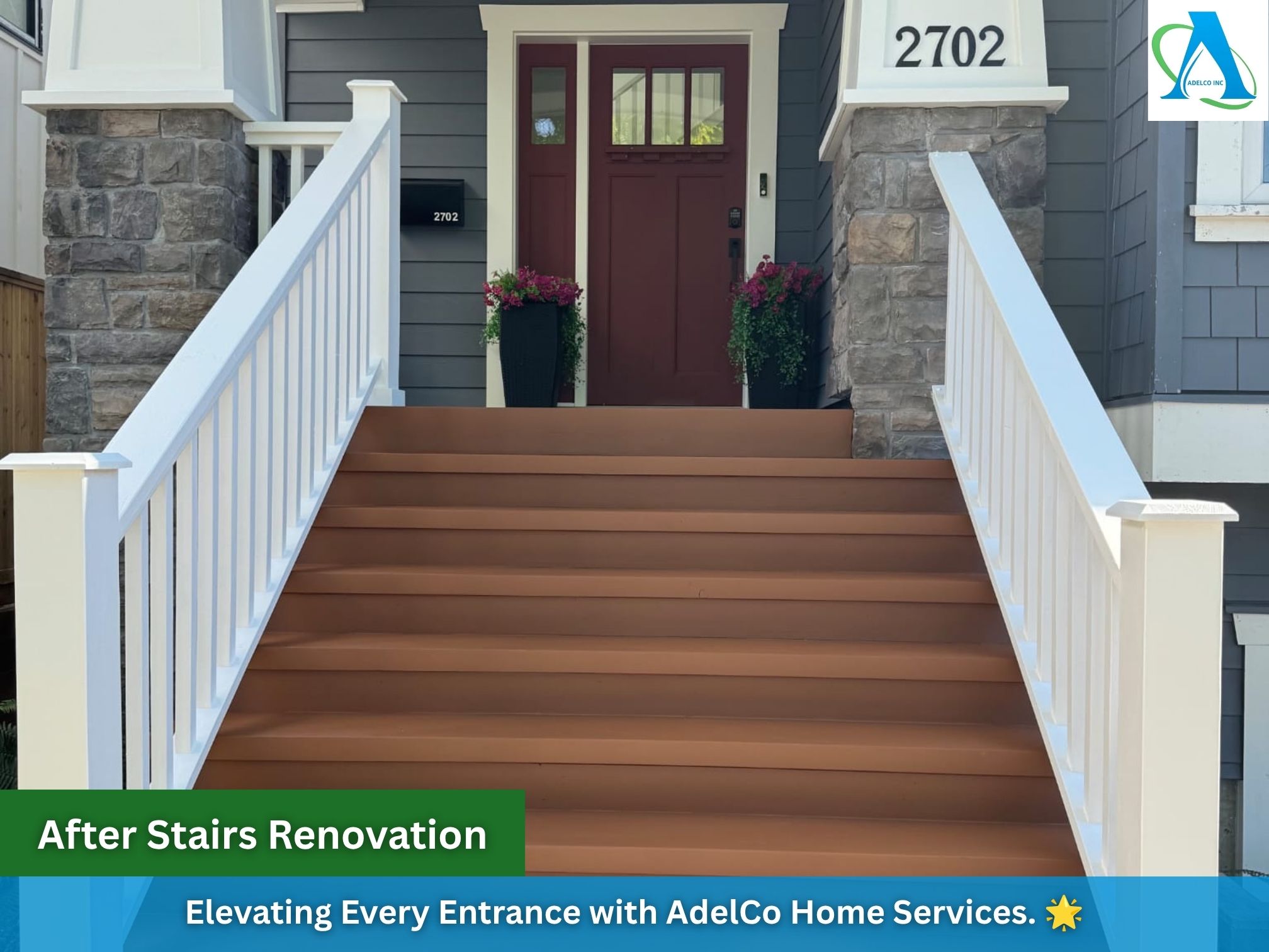 Another stairs renovation completed in Vancouver by AdelCo