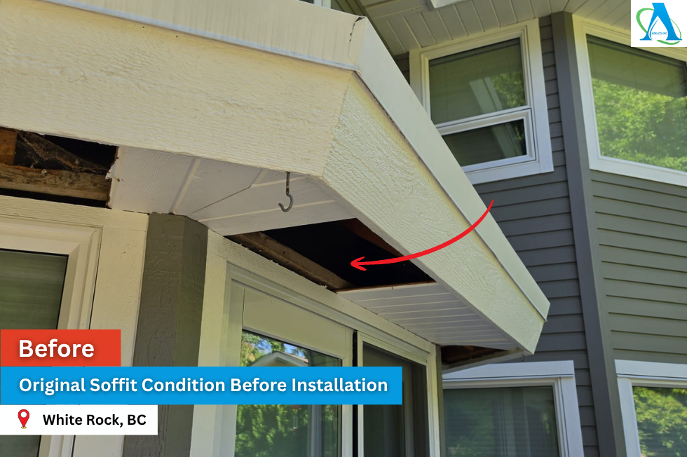 Before Soffit installation in White Rock