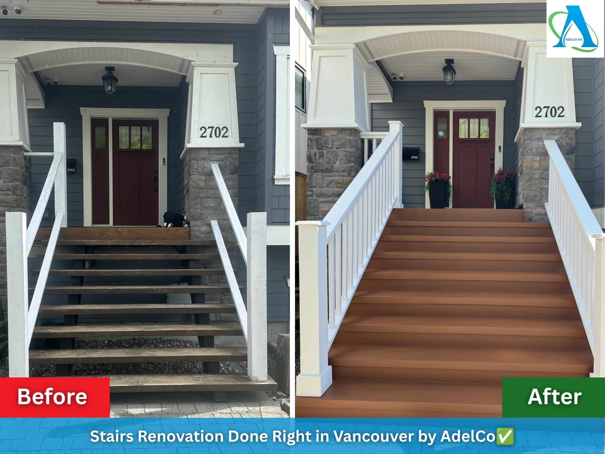 Exterior stairs upgrade in Vancouver by AdelCo