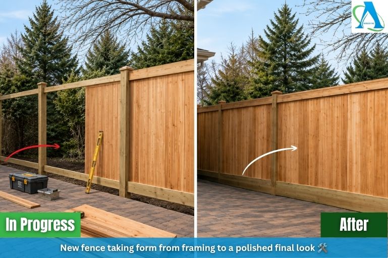 Fence Installation In Progress By AdelCo