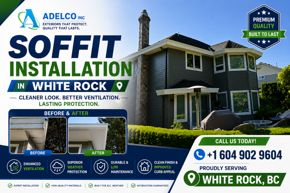 Soffit Installation in White Rock, BC – Before & After Roofline Upgrade