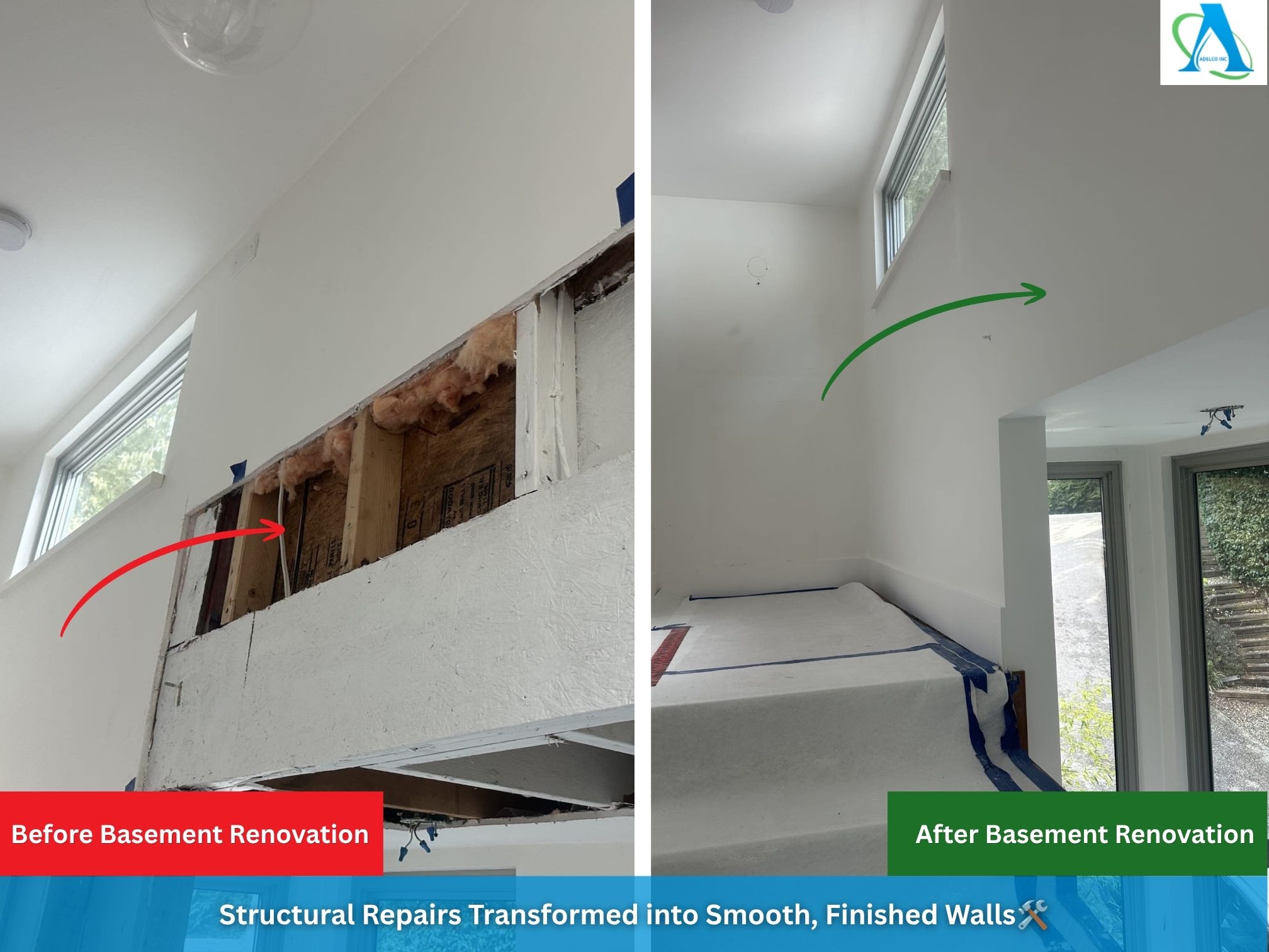 Structural Wall Repair by AdelCo Home Services