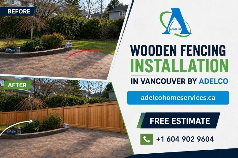 Wooden Fencing Installation in Vancouver by AdelCo