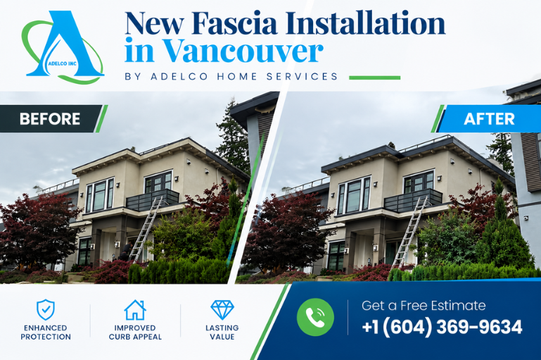 New Fascia Installation in Vancouver by AdelCo Home Services