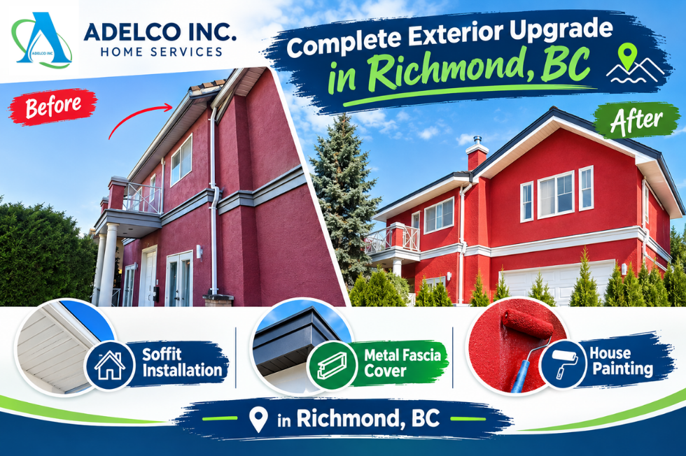 Soffit, Fascia & Painting in Richmond – 1 Home, 3 Upgrades by AdelCo